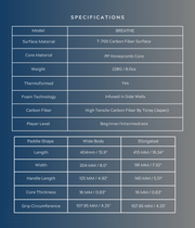 Breathe T-700 Carbon Fiber Pickleball Paddle 16MM