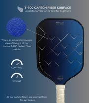 Breathe T-700 Carbon Fiber Pickleball Paddle 16MM