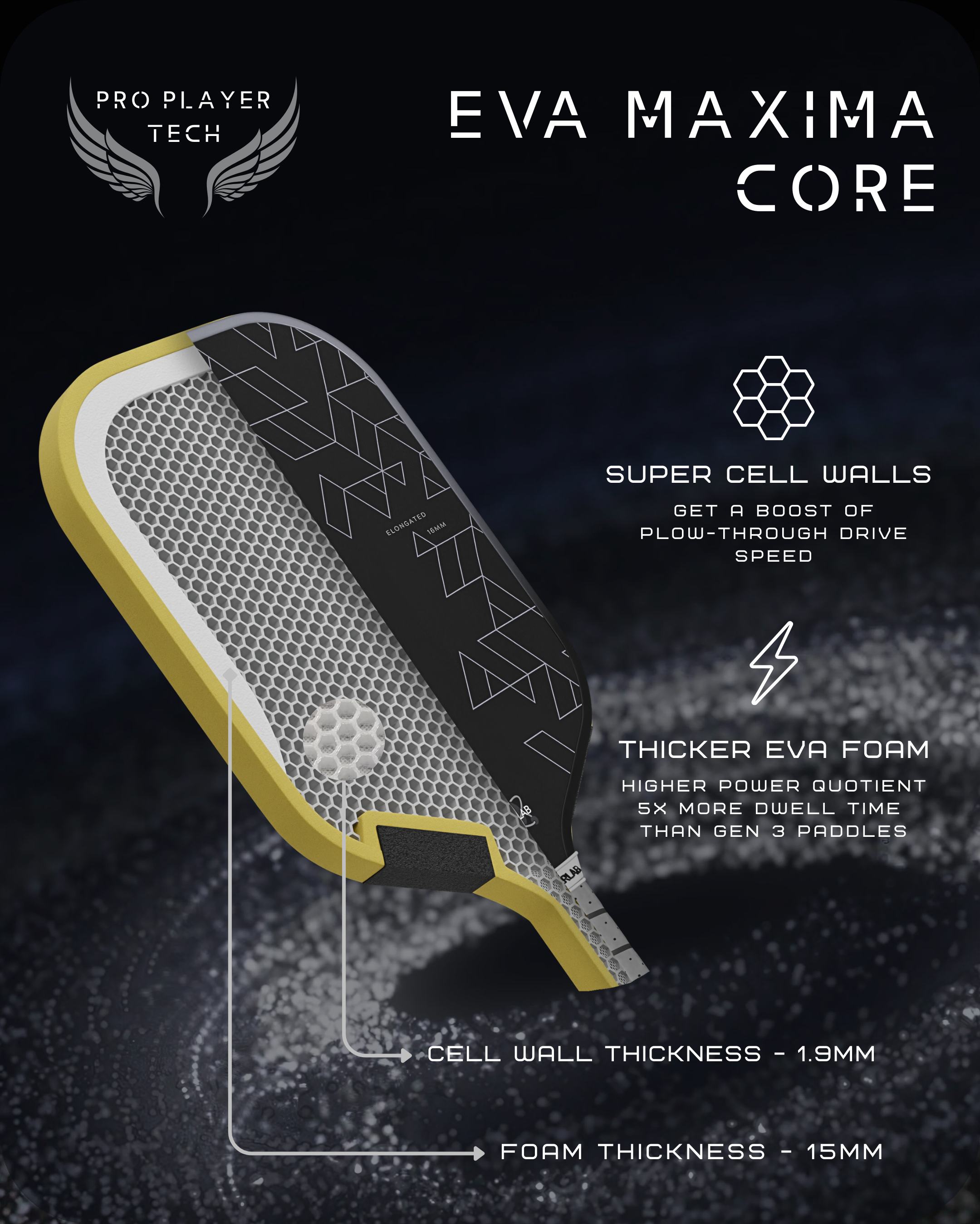 Celestial Maxima GEN 4 Pro Player Pickleball Paddle 16MM