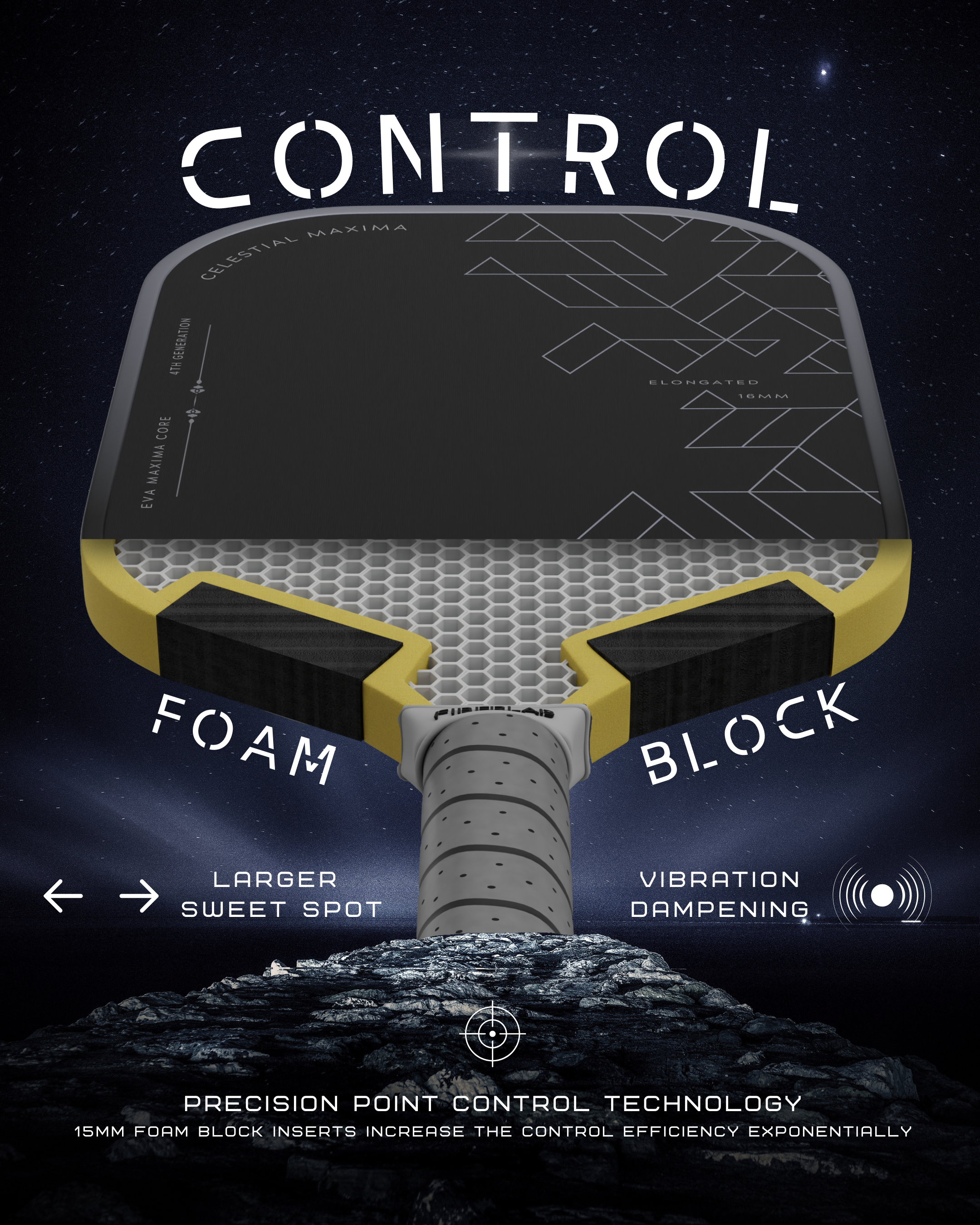 Celestial Maxima GEN 4 Pro Player Pickleball Paddle 16MM