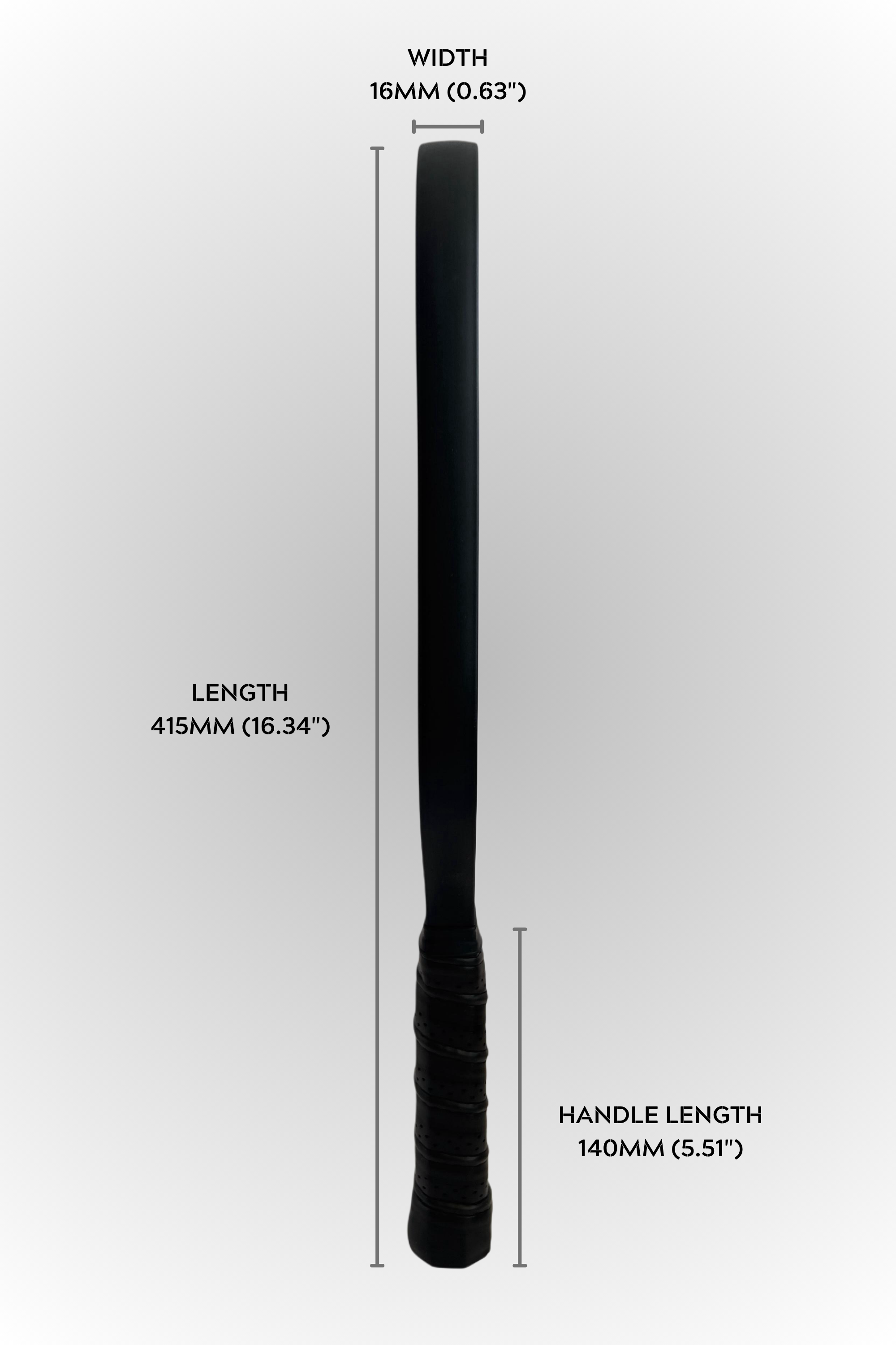 Dark Matter Carbon Friction Surface Pickleball Paddle Elongated 16MM - Fiber Lab